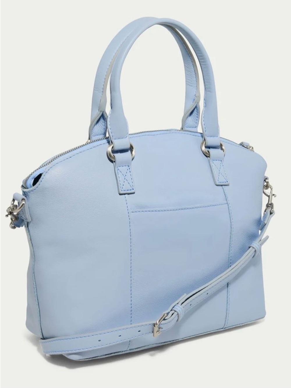 American Leather Brand Carrie Dome Satchel NWOT
Light gray blue. - Picture 15 of 16